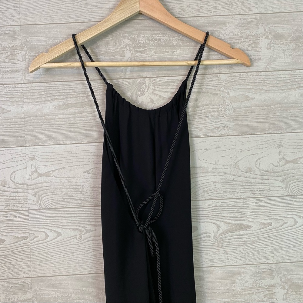 Victorias Secret Black Maxi Gown Tassel Rope Pace zip Back 4 - Picture 3 of 15